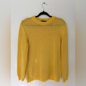Zara Yellow Crew Neck Sweater